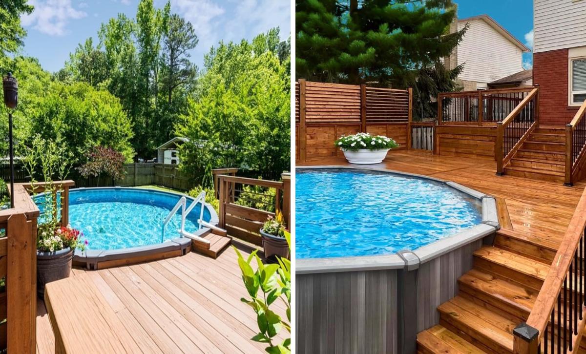 best deck ideas for above ground pools