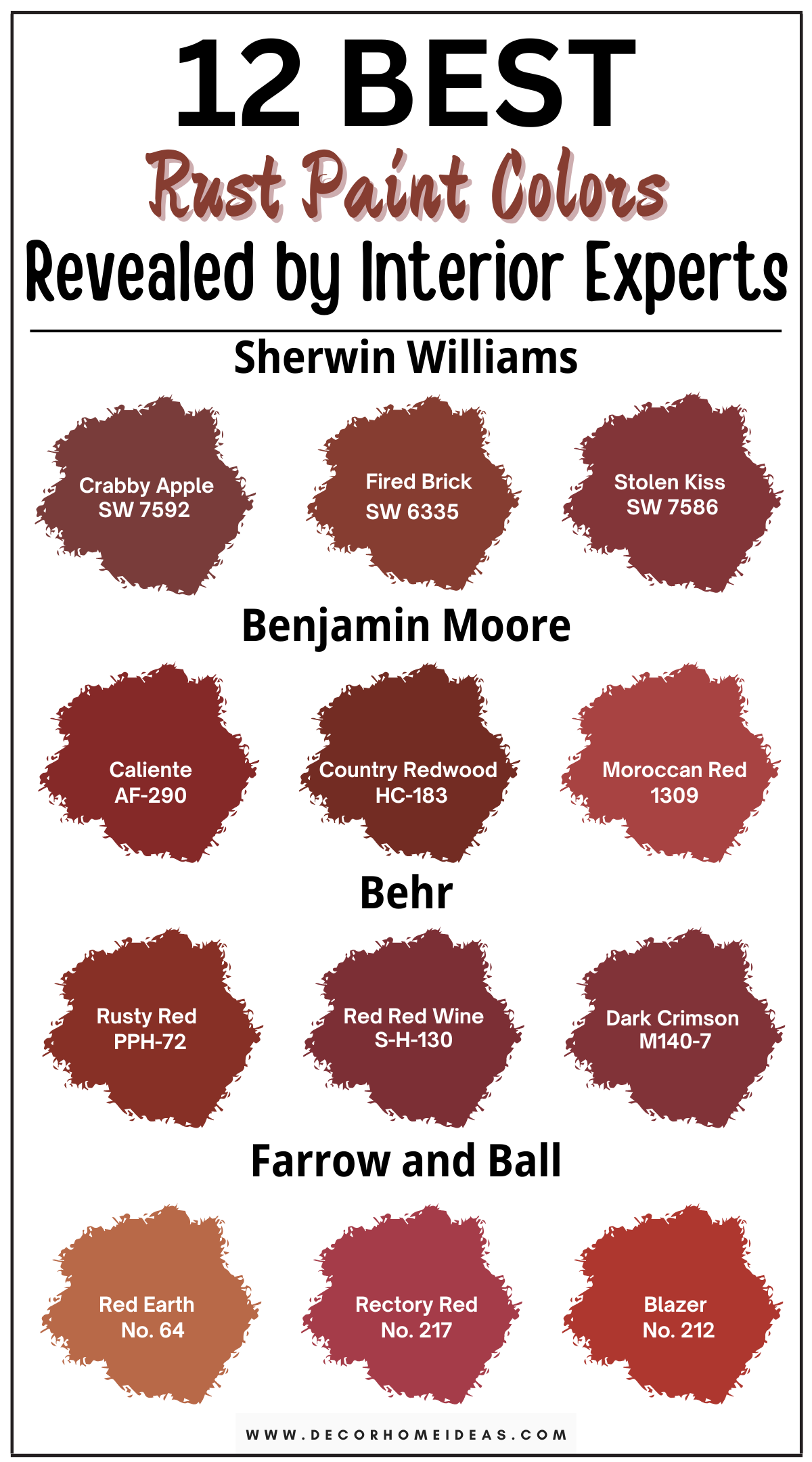 12 Warm Rust Paint Colors That Make a Statement