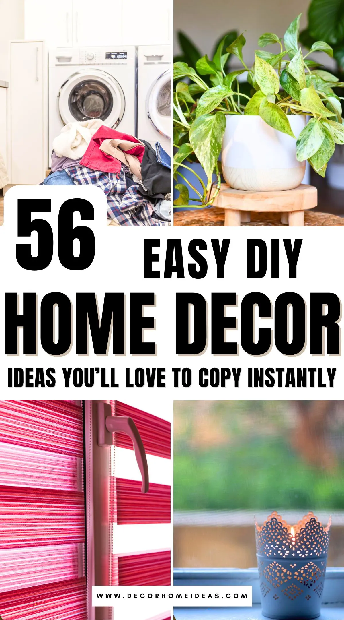 Get ready to fall in love with your space! Discover 56 easy DIY home decor ideas that will instantly personalize any room. From quick upgrades to clever tricks, these ideas are perfect for creating a cozy, stylish home you’ll be proud of. Start exploring and find your next favorite project today — your dream home is just a few steps away!