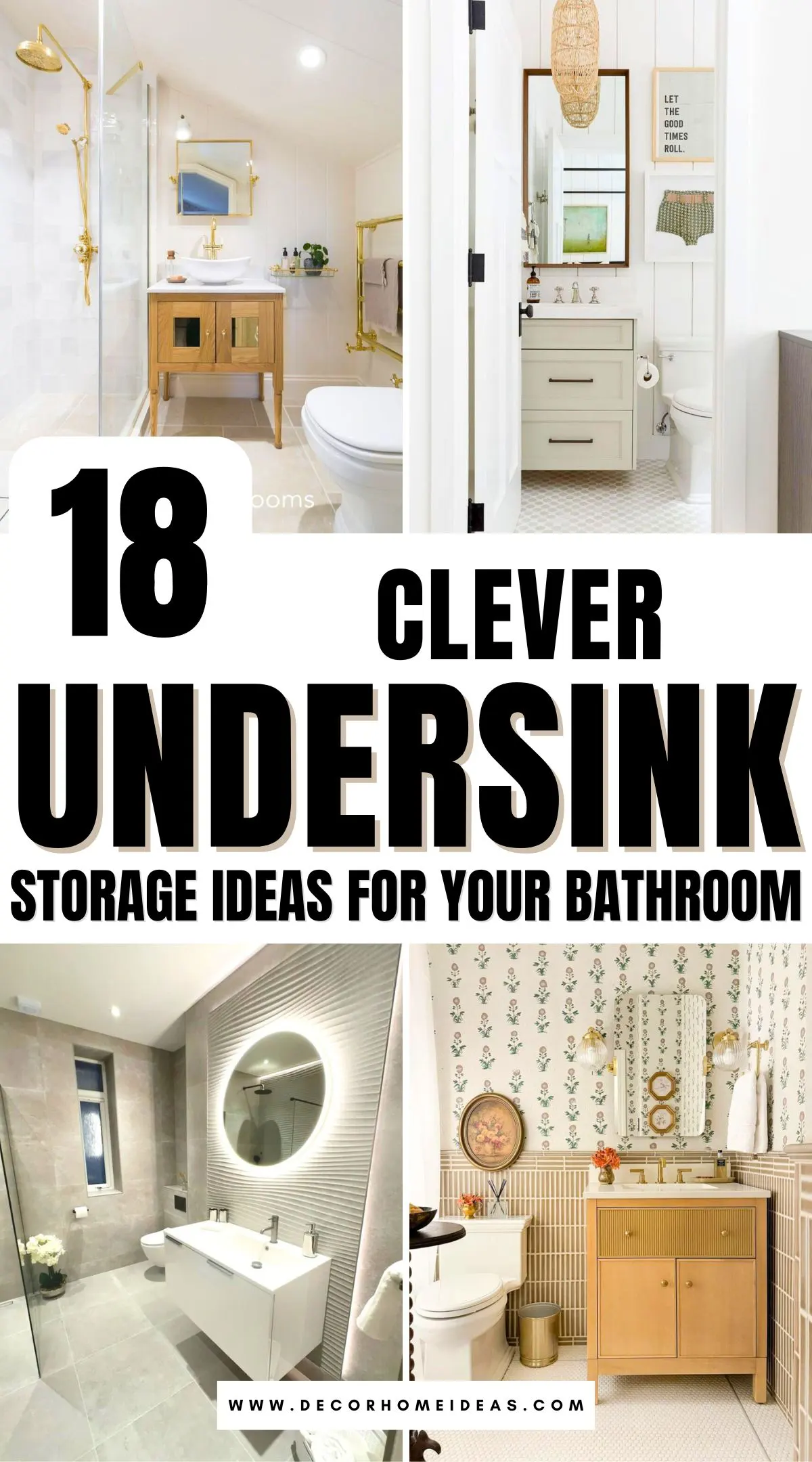 Discover 18 fantastic undersink storage ideas to help you make the most of every inch in your bathroom. From clever organizers to space-saving solutions, these ideas will inspire you to tidy up and store more than you thought possible!